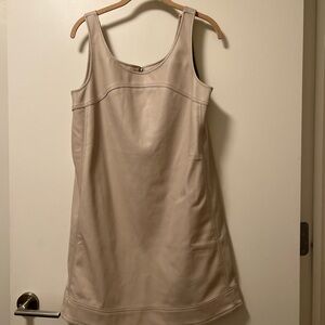 NEW w/ Tag! Pilcro by Anthropologie Faux-Leather Scoop-Neck Shift Mini Dress